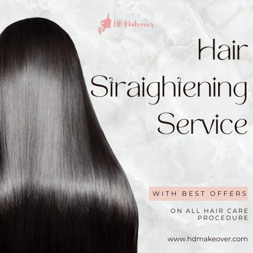 Achieve Effortlessly Straight Hair with Our Hair Straightening Service!